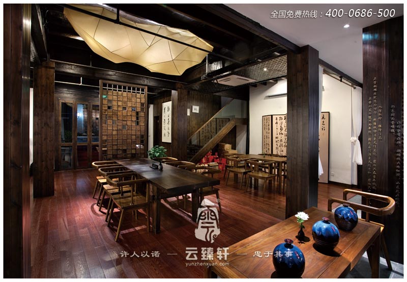 溫婉酒水文化韻味會(huì)所大廳裝修效果圖