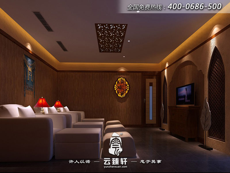 養(yǎng)生會(huì)所的足療區(qū)域裝修效果圖