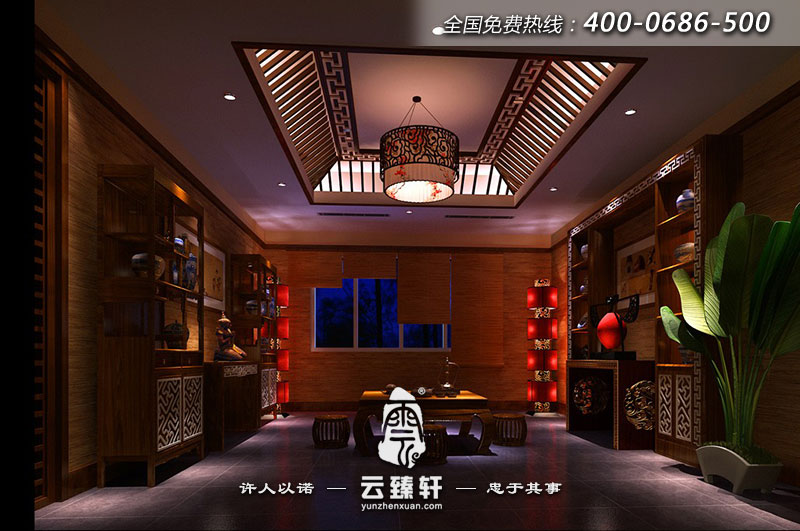 養(yǎng)生會(huì)所的茶室裝修吊頂