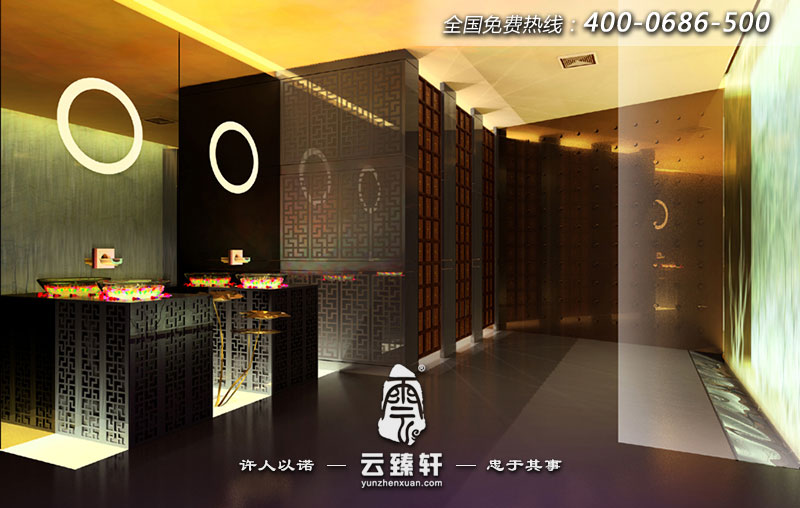 KTV一樓衛(wèi)生間色彩深沉