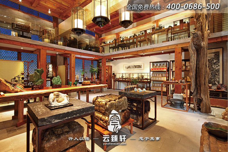 茶樓大堂的木制設(shè)計