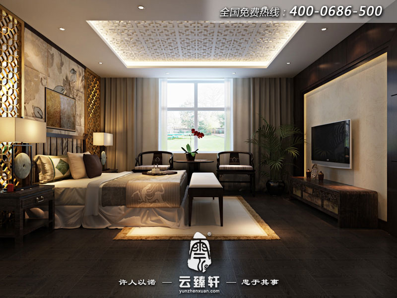 新中式臥室設(shè)計(jì)效果圖