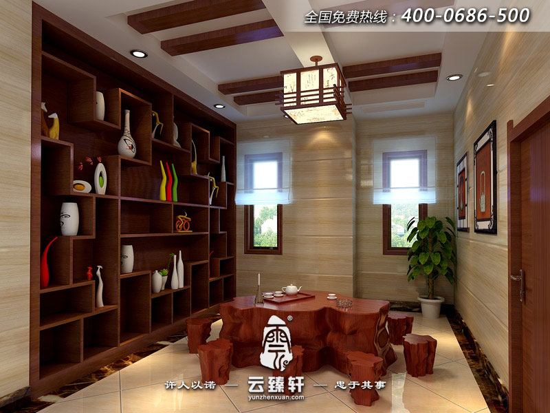 現(xiàn)代中式設計茶室圖片