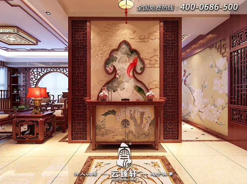 魚缸玄關風水效果圖