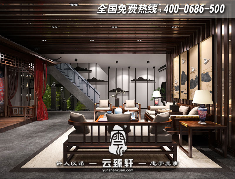 禪茶會(huì)所會(huì)客廳設(shè)計(jì)效果圖