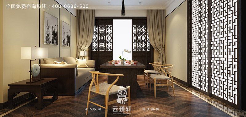 中式風(fēng)格茶樓裝修風(fēng)水效果圖