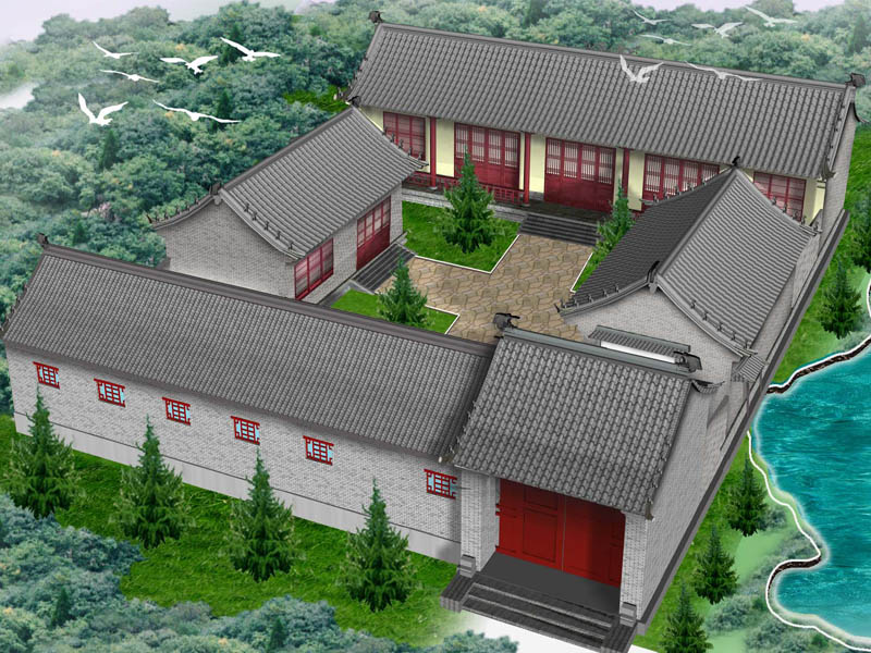 自建中式房裝修設(shè)計效果圖