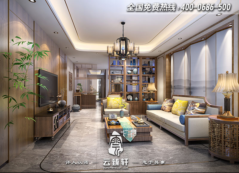 中式家居客廳設(shè)計效果圖
