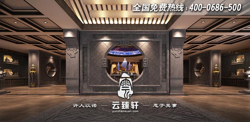 道觀空間大堂玄關(guān)設(shè)計效果圖